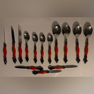 Lot Of 14 PCs Vintage MCM Hagen Rostfrei Forks, Spoons, Knife Etc Butter, Soup